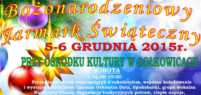 Gołkowice: Ośrodek Kultury zaprasza na Jarmark Świąteczny