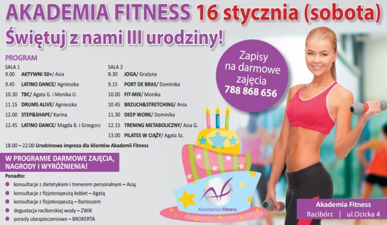 Akademia Fitness: Świętuj z nami III urodziny!