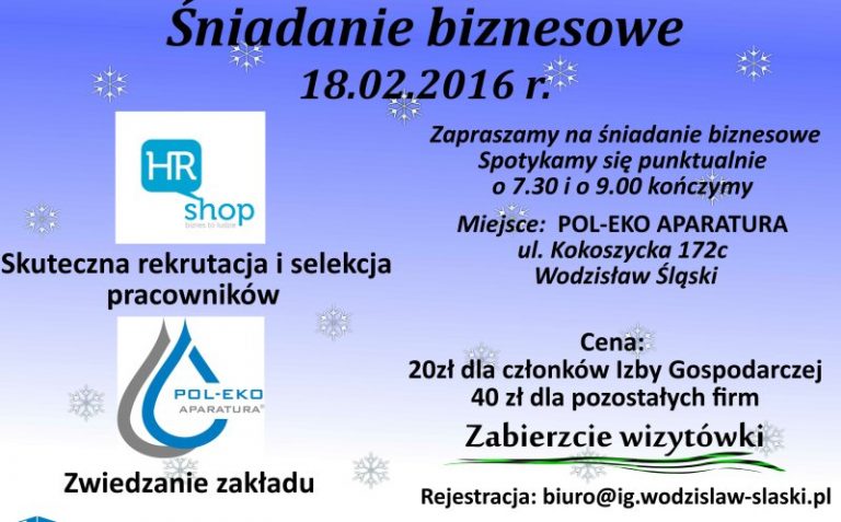 Śniadanie biznesowe WIG