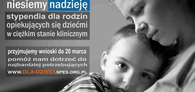 Stypendium SPES: Pomoc dla dzieci w ciężkim stanie klinicznym