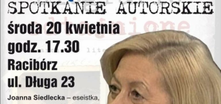 Spotkanie autorskie z Joanna Siedlecką w raciborskiej Sowie