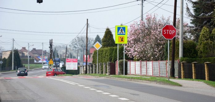 Wodzisław, Jastrzębska: Znak drogowy STOP