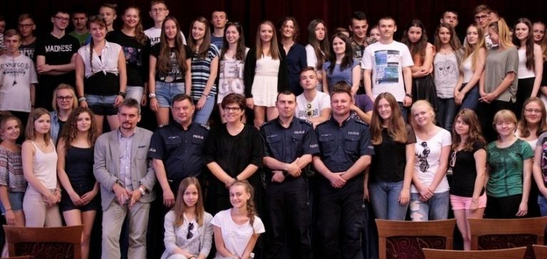 Stróże prawa z wizytą w wodzisławskiej Jedynce