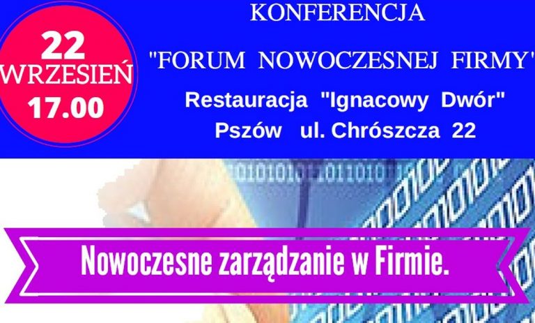 Bezpłatna konferencja „Forum Nowoczesnej Firmy” dla przedsiębiorców