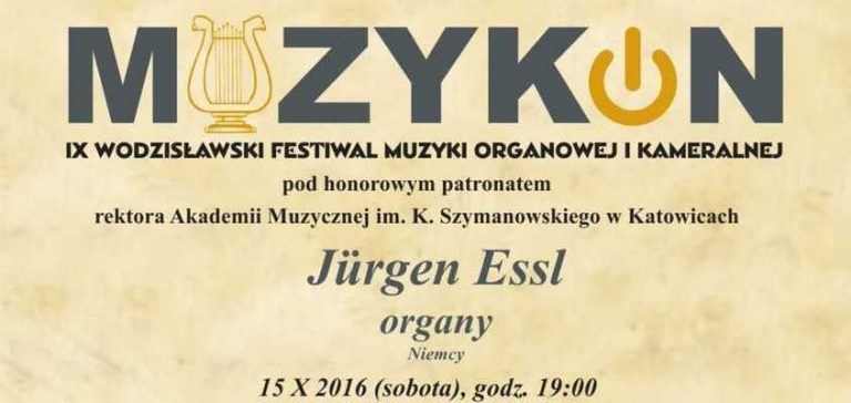 Muzykon: W Wodzisławiu zagra wirtuoz organów – Jürgen Essl
