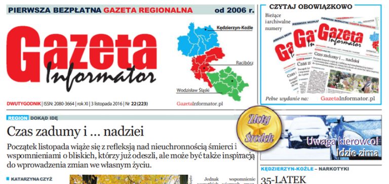 Gazeta Informator nr 223. Kazimiera Nurzyńska nauczycielem do końca