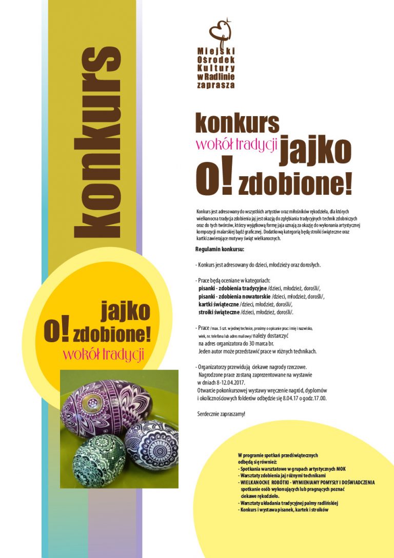 MOK Radlin: Konkurs „jajko o!zdobione”