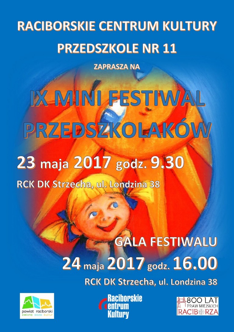 Racibórz: IX Mini Festiwal Przedszkolaków