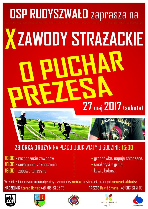 OSP Rudyszwałd zaprasza na zawody strażackie
