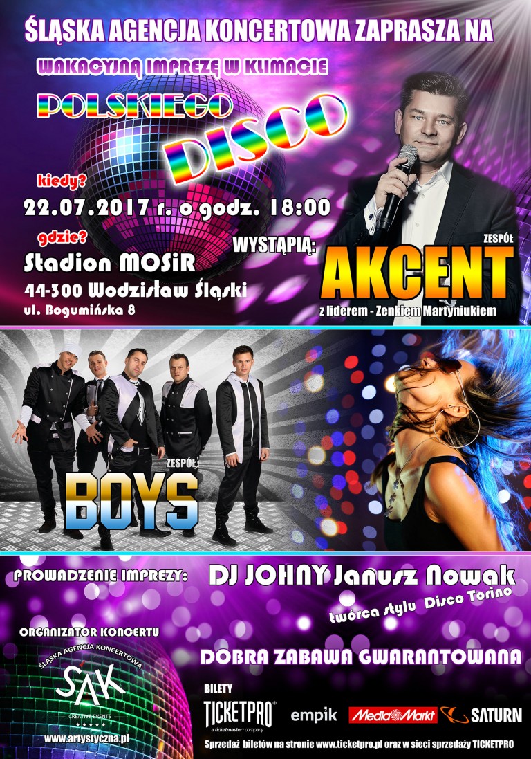 Wodzisław: Impreza w klimacie polskiego disco. Akcent & Boys