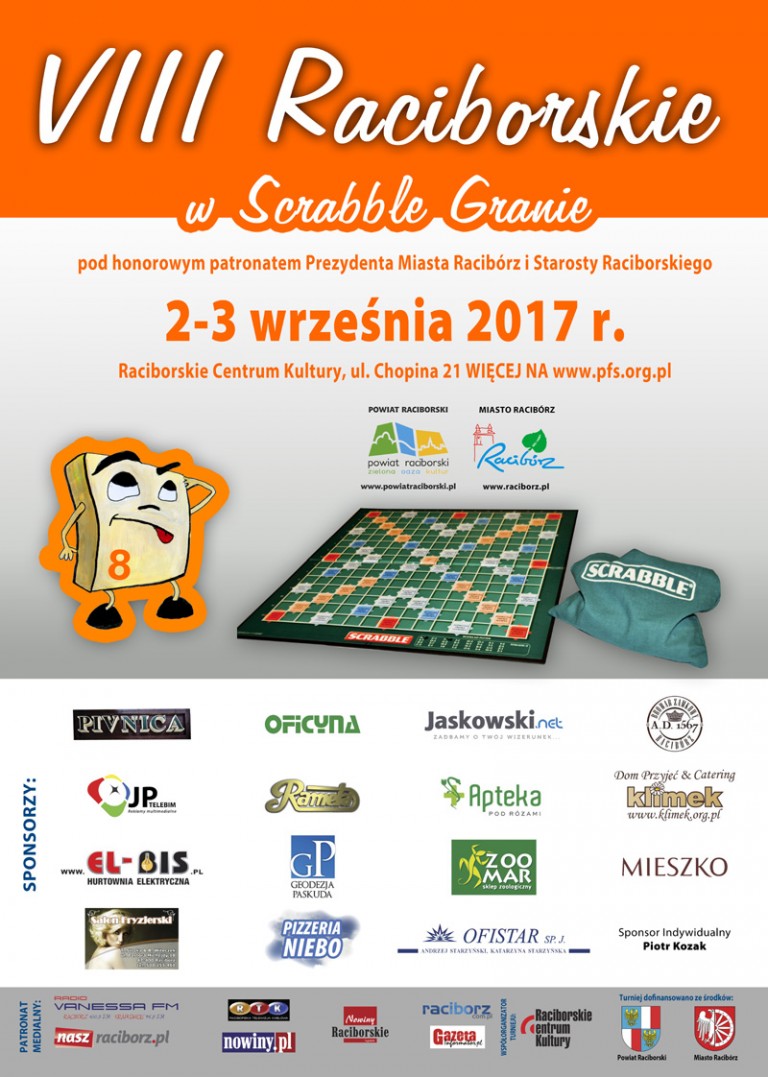 VIII Ogólnopolskie Mistrzostwa Raciborza w Scrabble