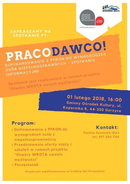 Gorzyce: Dofinansowania dla osób niepełnosprawnych. Spotkanie dla pracodawców